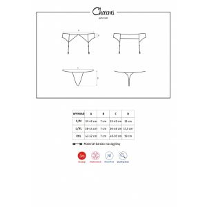 Charms pas do pończoch i stringi białe L/XL