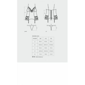 Blackbella gorset i stringi L/XL