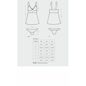 Chita babydoll i figi XXL