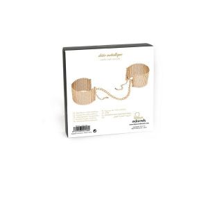 Bijoux Indiscrets - Gold metallic mesh handcuffs