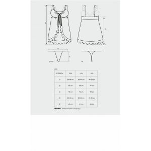 Julia babydoll i stringi czarne S/M